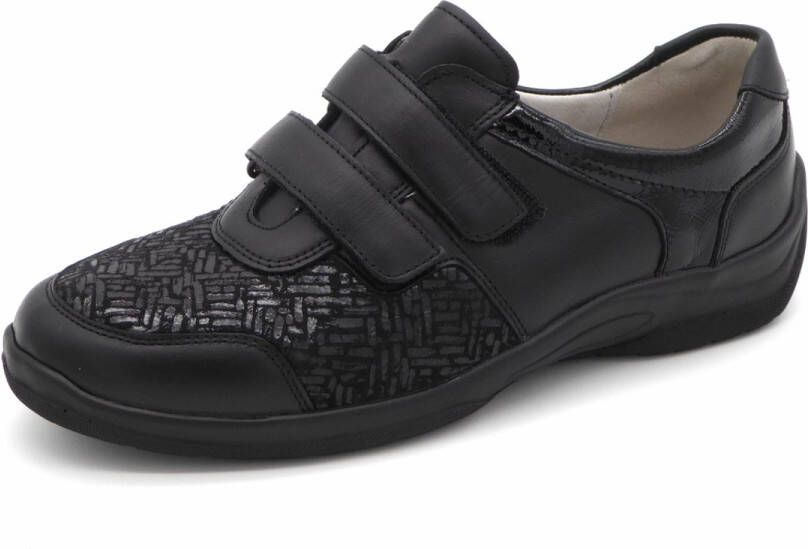 Waldläufer OrthoTritt Dames Klittenbandschoen 312H01-323-001 Zwart Wijdte H (37.5)