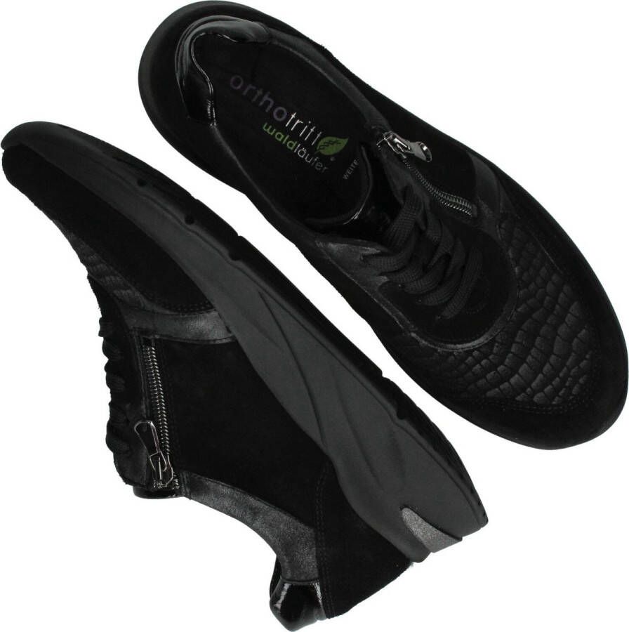 Wäldlaufer Waldläufer OrthoTritt Dames Sneaker 715H02-400-001 Zwart Wijdte H