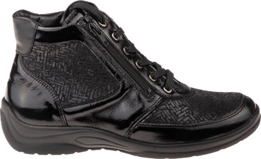 Waldläufer Orthotritt Dames Veterboot 312H82-319-001 Zwart Wijdte H (36)