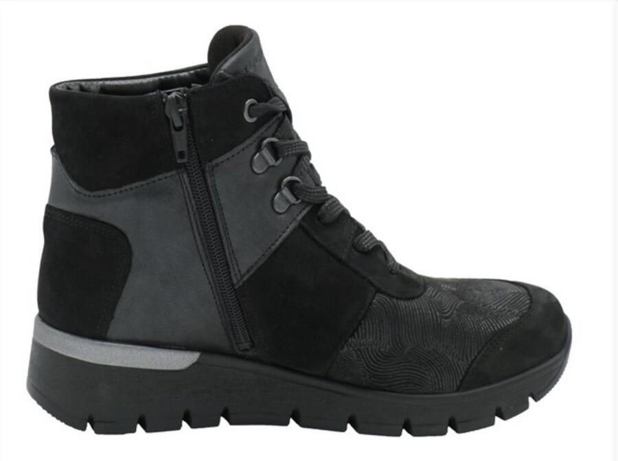 Waldläufer OrthoTritt Dames Veterboot 626K82-304-001 Zwart Wijdte K (40.5)