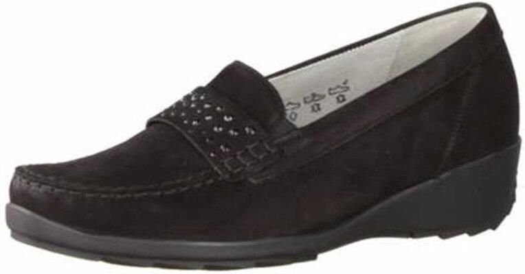 Waldläufer Zwarte Instappers Hanin Stijl Black Dames