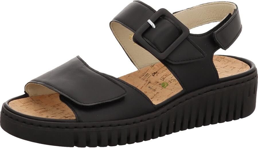 Waldläufer Plateausandalen H-Willow Zomerschoen klittenbandschoen comfortabele schoen met kurken voetbed H-wijdte