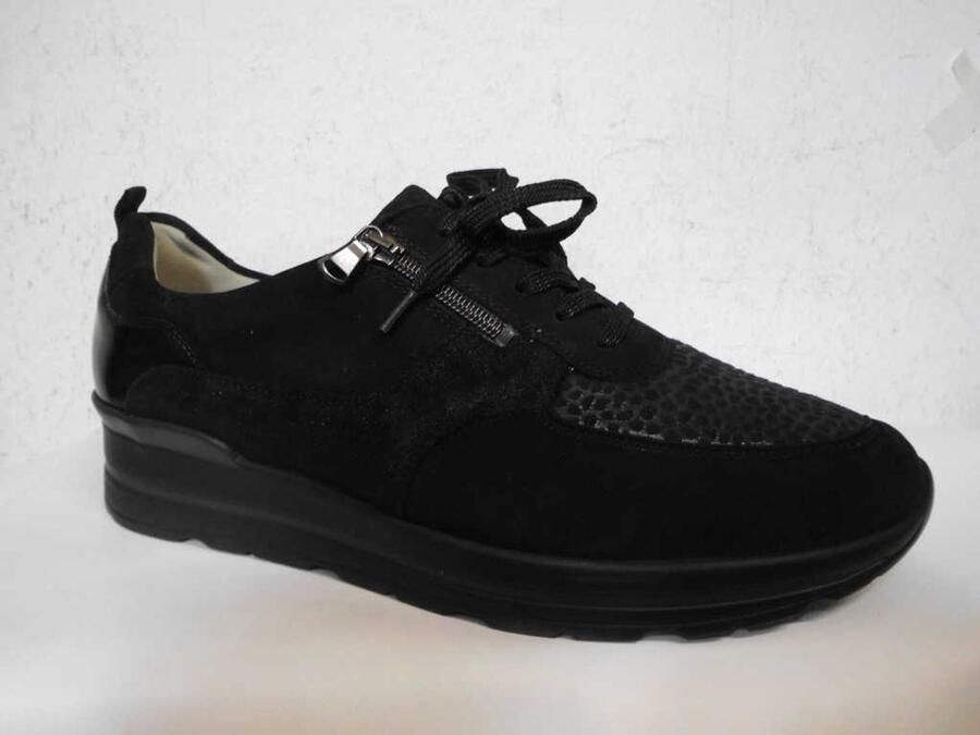 Waldläufer unisex veterschoenen zwart
