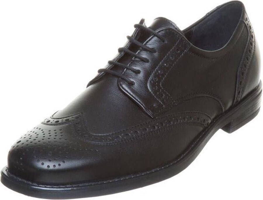 Waldläufer Zwarte Veterschoenen Black Heren
