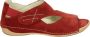 Wäldlaufer Waldlaufer 351013~H-Hakura~~~~~~~~~~~~~~~ Platte sandalenDames Sandalen Rood - Thumbnail 1