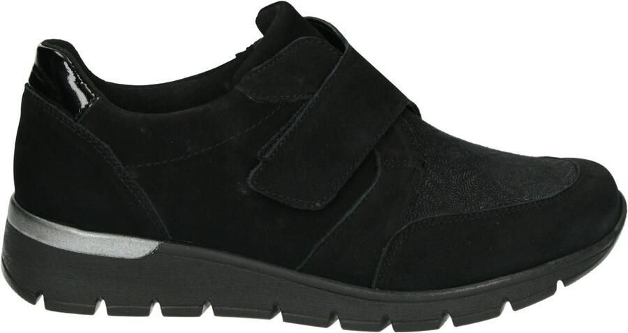 Waldläufer Bungeez Dames Klittenbandschoen 626K32-302-001 Zwart Wijdte K (38.5)