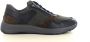 Waldläufer Heren Sneaker 662001-411-673 Zwart Combi Wijdte K (42.5) - Thumbnail 2