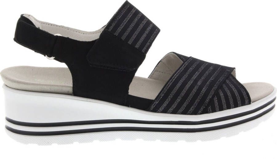 Waldläufer Waldlaufer 728005~H-Michelle~~~~~~~~~~~~~ Sandalen met hakDames Sandalen Zwart