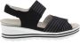 Waldläufer Waldlaufer 728005~H-Michelle~~~~~~~~~~~~~ Sandalen met hakDames Sandalen Zwart - Thumbnail 1