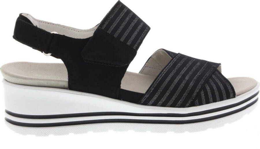 Waldläufer Waldlaufer 728005~H-Michelle~~~~~~~~~~~~~ Sandalen met hakDames Sandalen Zwart