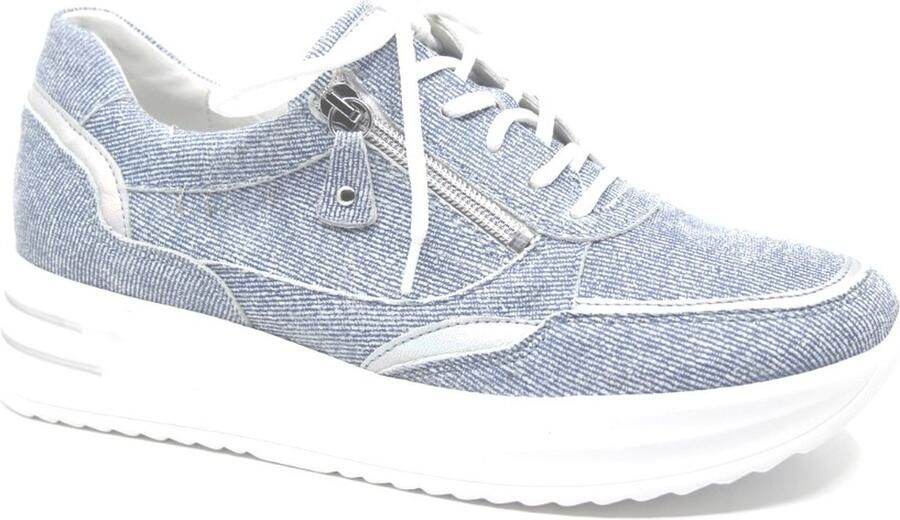 Wäldlaufer Waldläufer ARIANNA 755004 312 263 Jeans blauw kleurige dames sneakers met rits