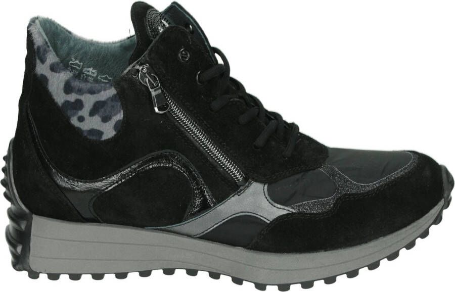 Wäldlaufer Waldlaufer 797703-H-Pinky~~~~~~~~~~~~~~~~ Hoge sneakersVeterlaarzenDames veterschoenenDames sneakersHalf-hoge schoenen Zwart