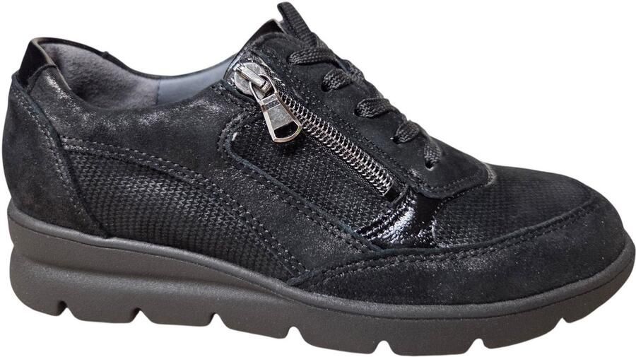 Waldläufer Waldlaufer 902001 309 001 H Sneakers Zwart Nubuck Dames Breedtemaat H Zwart