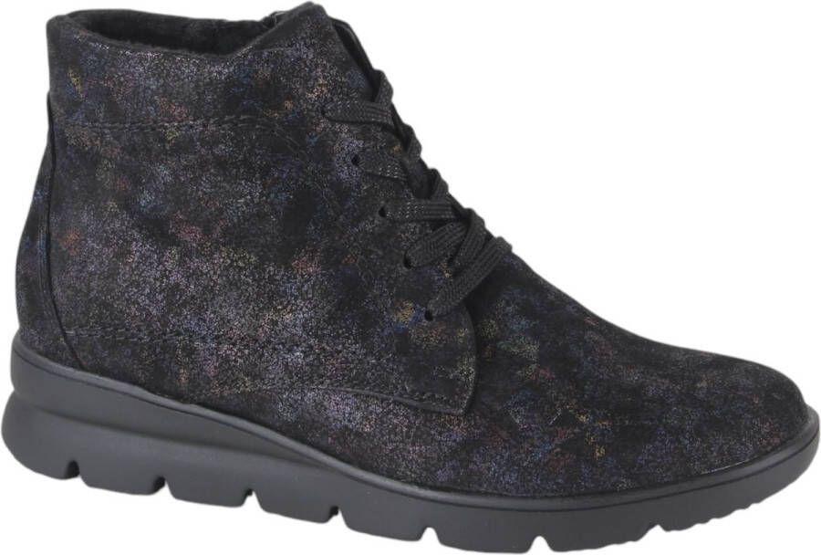 Wäldlaufer Waldlaufer 902801-H-Bruni~~~~~~~~~~~~~~~~ Hoge sneakersVeterlaarzenDames veterschoenenDames sneakersHalf-hoge schoenen Zwart