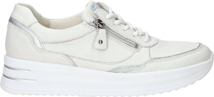 Waldläufer Comfortabele Arianna Sneaker met Rits en Veters White