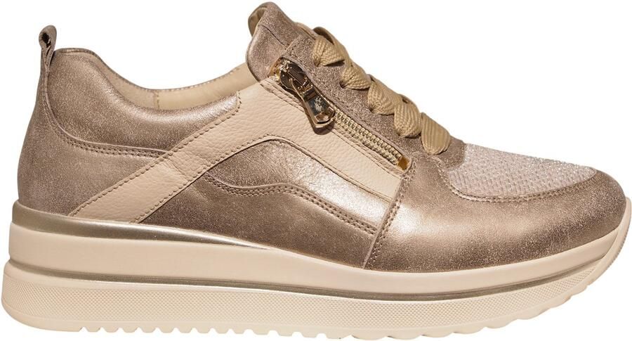 Wäldlaufer Waldlaufer beige leren dames sneakers