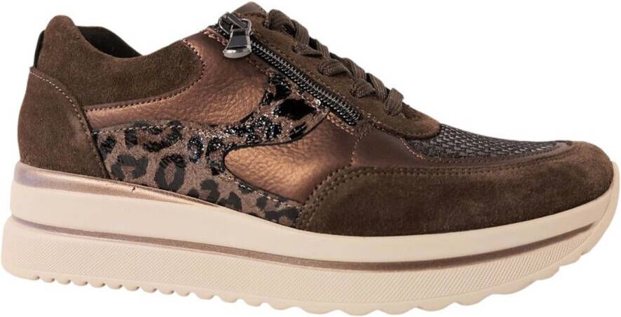 WALDLAUFER Waldläufer Lage Sneakers Dames K Luana Maat: 37 5 Materiaal: Suède Kleur: Bruin