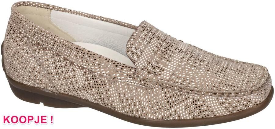 Waldläufer Dames Instapper 431000-161-060 Beige Print Wijdte H - Foto 3