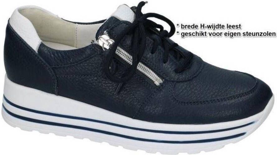 Waldläufer Waldlaufer -Dames blauw donker sneaker-sportief ½