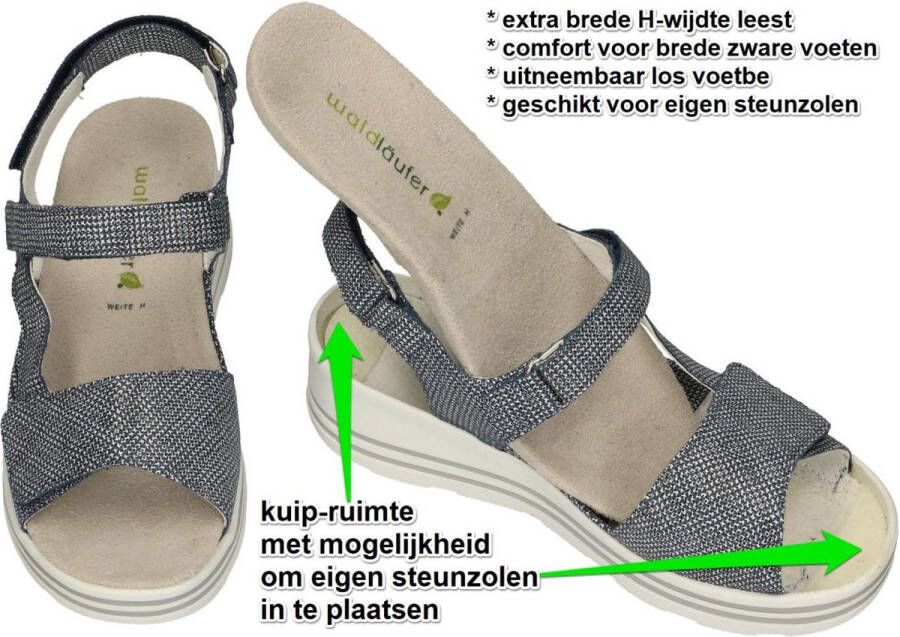 Wäldlaufer Waldlaufer 728003~H-Michelle~~~~~~~~~~~~~ Sandalen met hakDames Sandalen Blauw