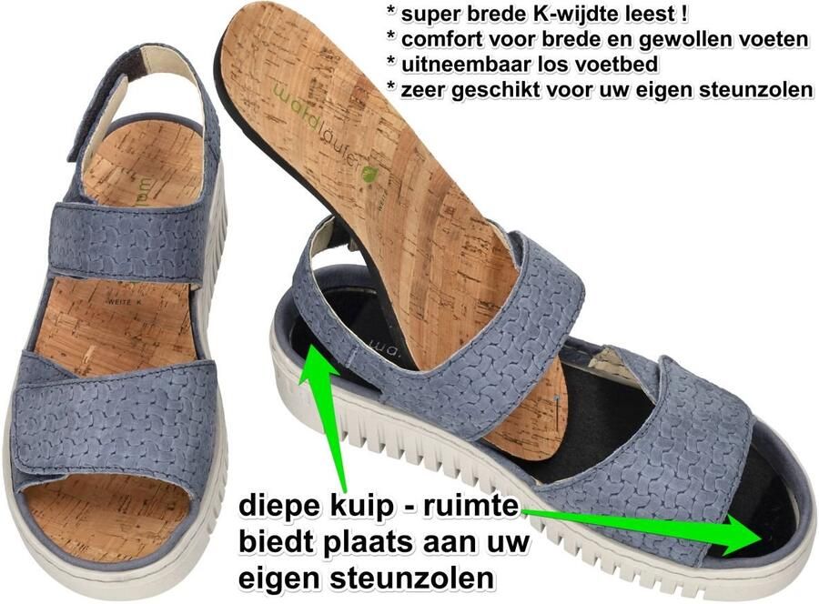Wäldlaufer Waldlaufer -Dames blauw sandalen