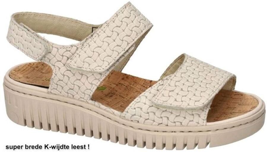 Wäldlaufer Waldlaufer -Dames off-white-crÈme-ivoorkleur sandalen