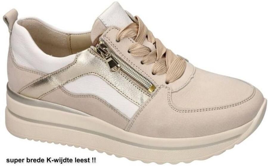 Wäldlaufer Waldlaufer -Dames off-white ecru parel sneakers