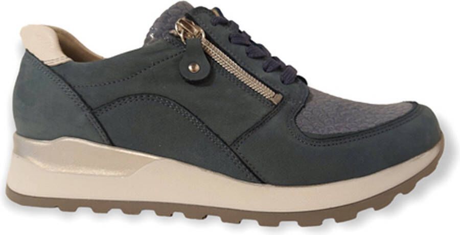 Wäldlaufer Waldläufer Dames Sneaker OrthoTritt H64007-500-263 Jeansblauw Wijdte H ½