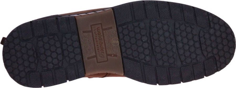 Waldläufer Comfortabele Leren Laarzen met Uitneembaar Voetbed Brown Heren