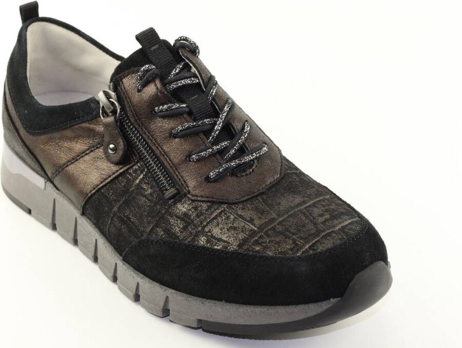 Wäldlaufer Waldläufer Dames Sneaker 908009-301-709 Zwart Combi Wijdte H (40.5) - Foto 6