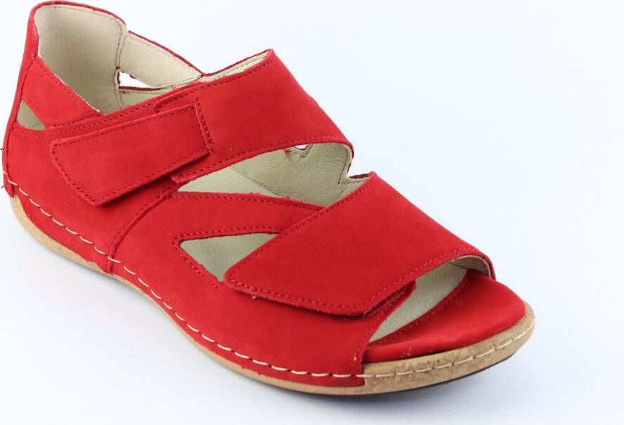 Wäldlaufer Waldlaufer 342025-H-Heliett~~~~~~~~~~~~~~ Sandalen met hakDames Sandalen Rood