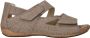 Waldläufer Beige Blokpatroon Sandaal voor Dames Beige Dames - Thumbnail 1