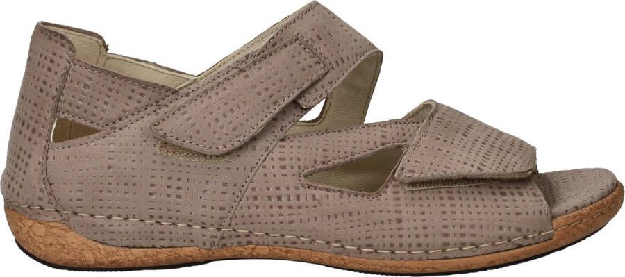 Waldläufer Beige Blokpatroon Sandaal voor Dames Beige Dames