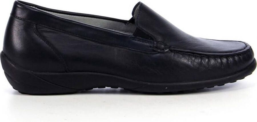 Waldläufer Waldlaufer Vrouwen Leren Mocassins Damesschoenen Instapper 640004 Blauw