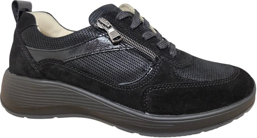 Wäldlaufer Waldlaufer Kaela 698008 403 001 Sneakers Zwart Suede en Leer Dames Breedtemaat K Zwart - Foto 2