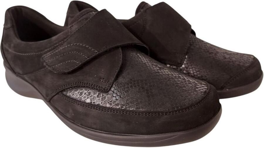 Wäldlaufer Waldläufer OrthoTritt Dames Klittenbandschoen M54306-217-001 Zwart Wijdte M (41)