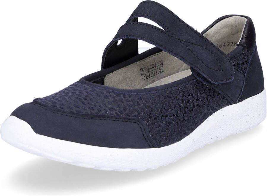 Wäldlaufer Waldlaufer OrthoTritt Klittenbandschoenen 634K31 301 217 Marine Blauw Print Wijdte K