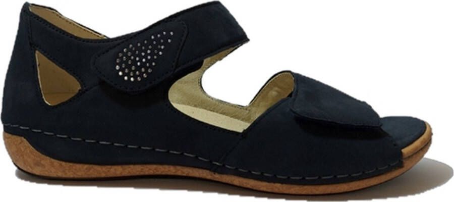 Waldläufer Waldlaufer OrthoTritt Sandaal 342H80 201 217 Marine Blauw H Verwisselbaar Voetbed