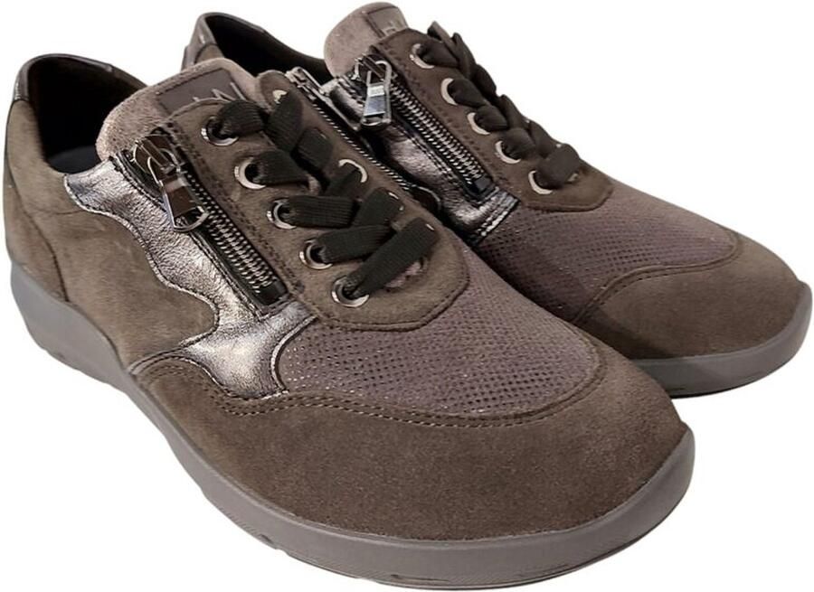 Wäldlaufer Waldlaufer Orthotritt Sneaker 831M01 400 052 Carbon Peltro Taupe Wijdte