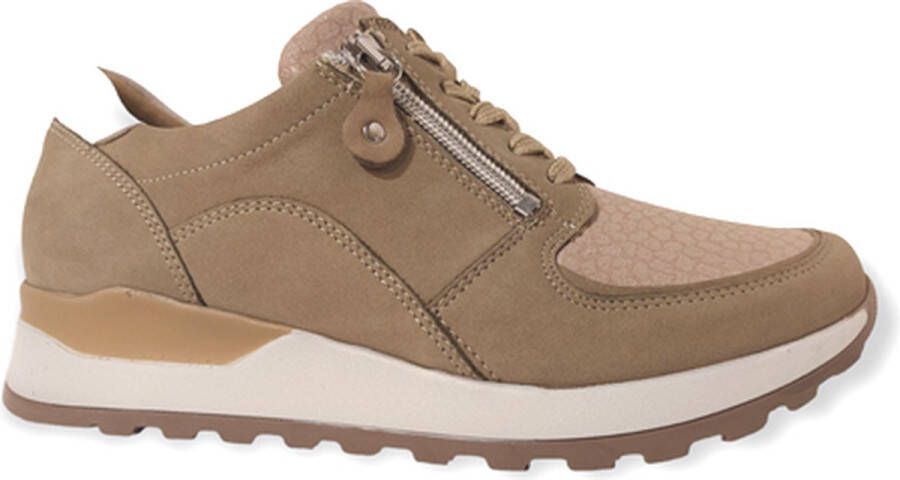Wäldlaufer Waldläufer Dames Sneaker OrthoTritt H64007-500-500-094 Zand Wijdte H ½