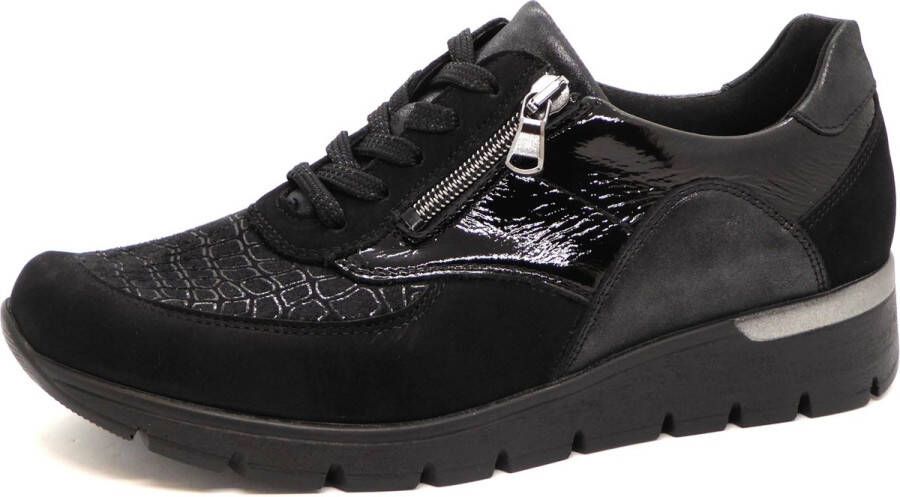 Wäldlaufer Waldläufer OrthoTritt Dames Sneaker 626K02-413-001 Zwart Wijdte K (36.5)