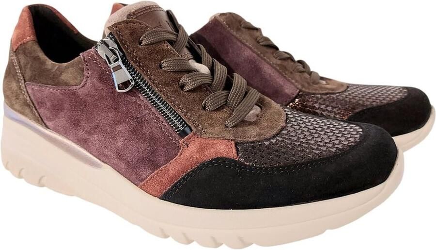 Wäldlaufer Waldlaufer Sneaker 927H02 700 336 Zwart Bruin Combi Wijdte H