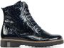 Wäldlaufer Waldlaufer Vrouwen Leren Enkellaarsjes Laarzen Damesschoenen 683801 lak print Blauw - Thumbnail 1