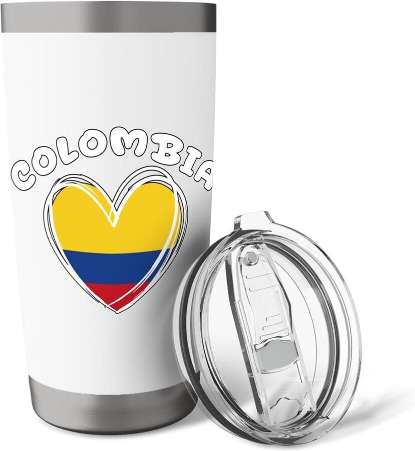 Wand thermobeker met Colombiaanse vlag