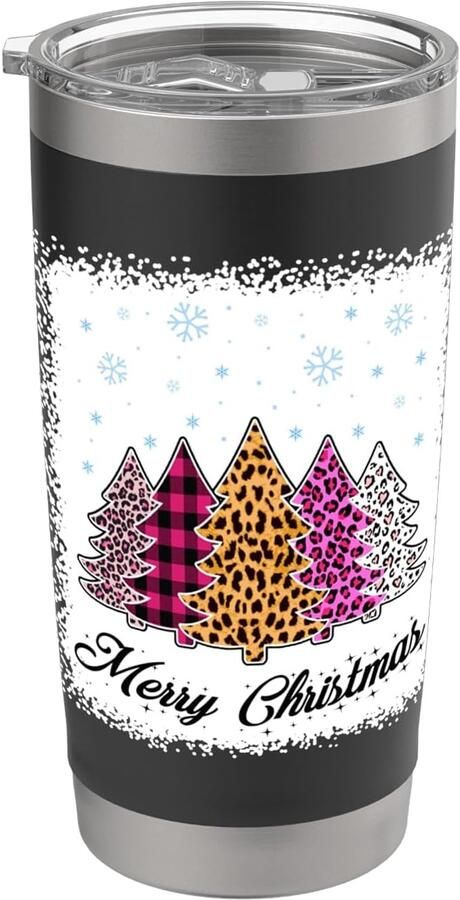 Wand thermobeker roos leopardprint gebleekt