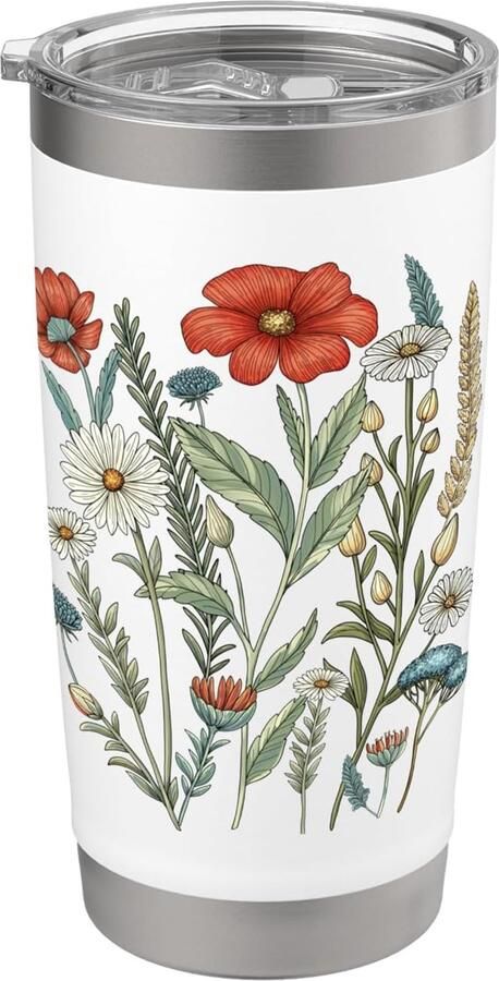 Wand thermosbeker met bloemenpatroon