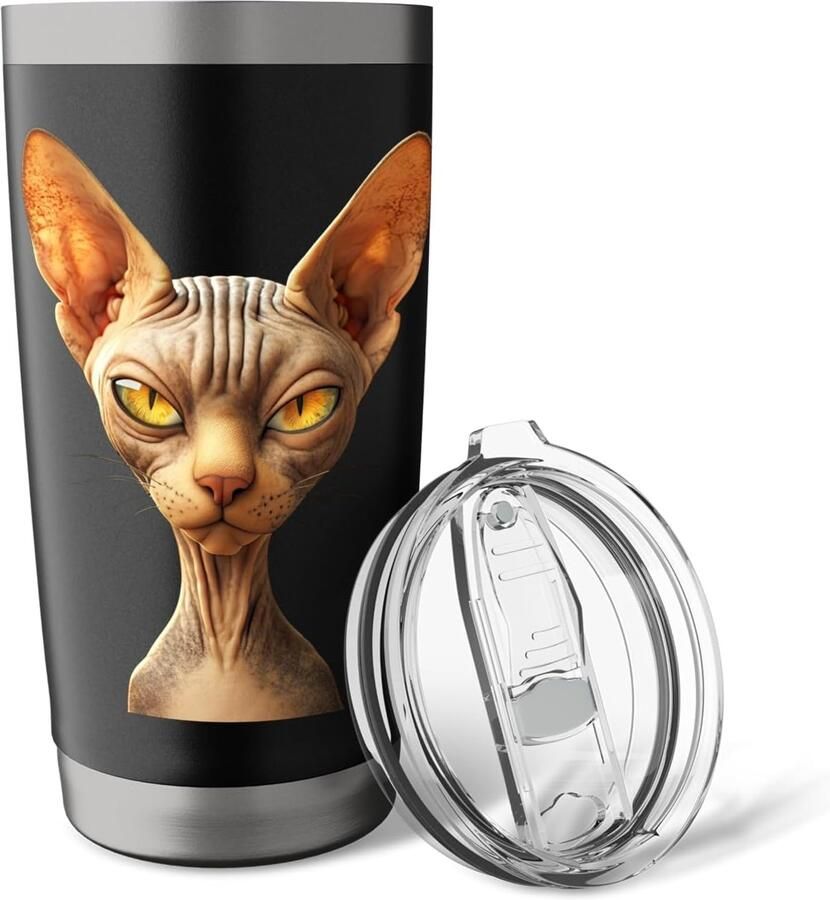 Wand thermosbeker met katten