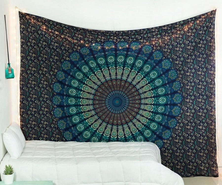 Wandtapijt mandala psychedelisch 215 x