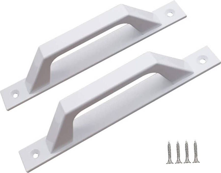 WANLIAN Aluminium duw- en trekdeurgreep Oppervlak Glas Kunststof Staal Balkon Keuken Deur Raamgreep (D Wit)