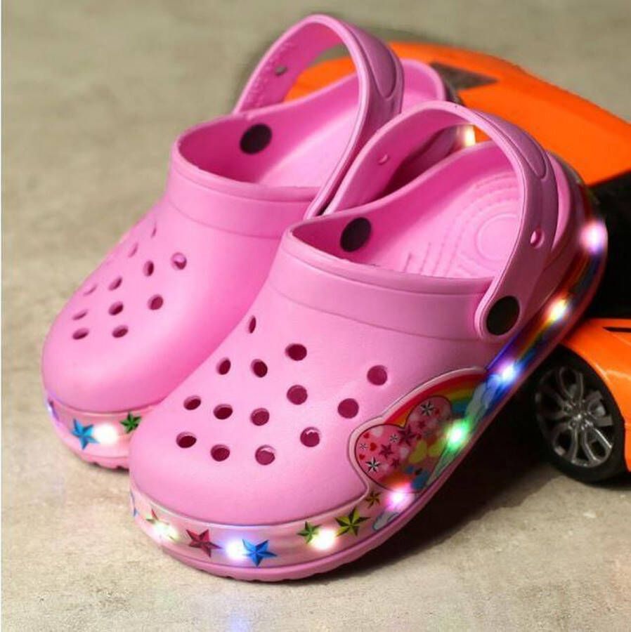 Wantohave Lichtgevende Kinder Crocs LED Roze